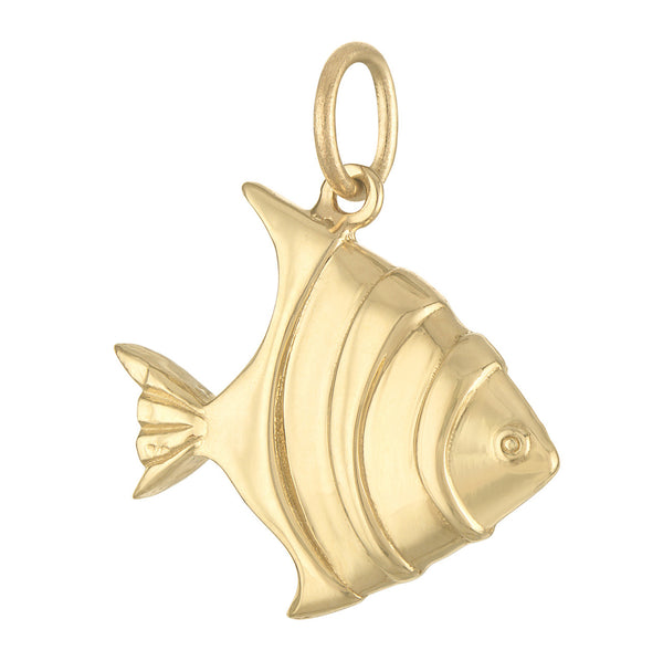 Tropical Fish 14k Gold Charm