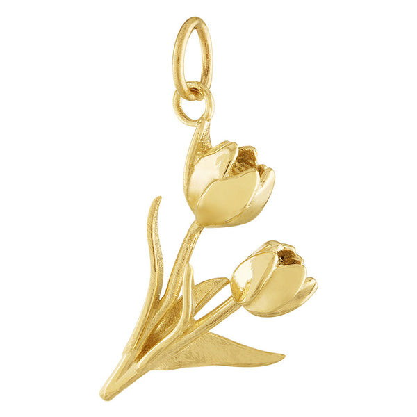 Tulips 14K Gold Charm