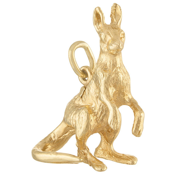Vintage Large Kangaroo 14k Gold Charm