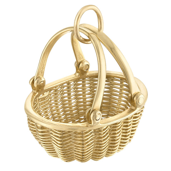 Vintage Movable Nantucket Basket 14k Gold Charm