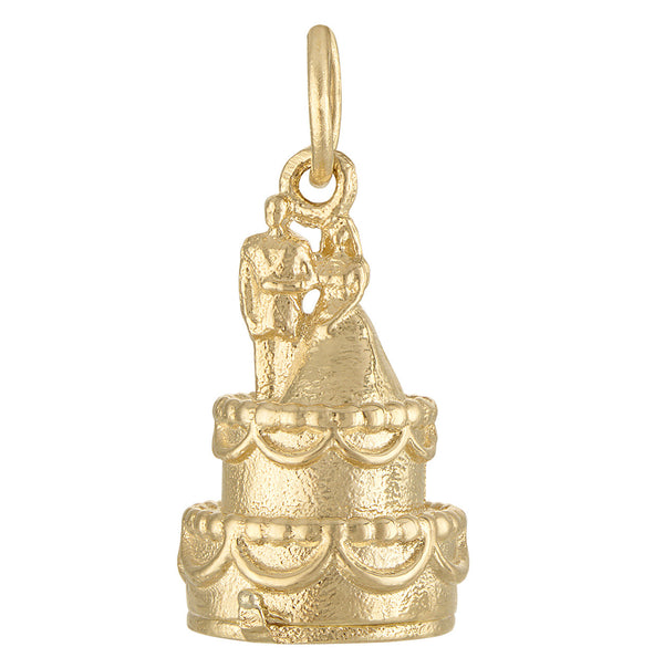 Wedding Cake (Surprise!) 14K Gold Charm