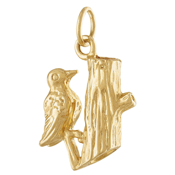 Woodpecker 14K Gold Charm