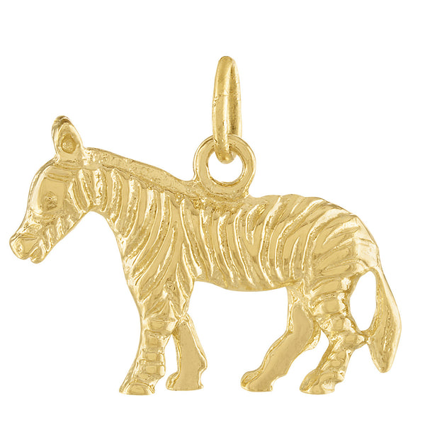 Zebra 14K Gold Charm