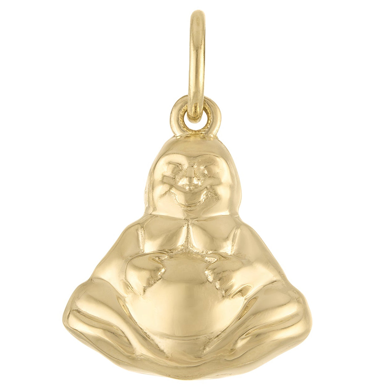 Lucky Buddha 14K Gold Charm | Charmco | 14k Solid Gold Charms