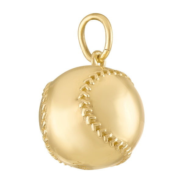 Baseball 14k Gold Charm | Charmco | 14k Solid Gold Charms