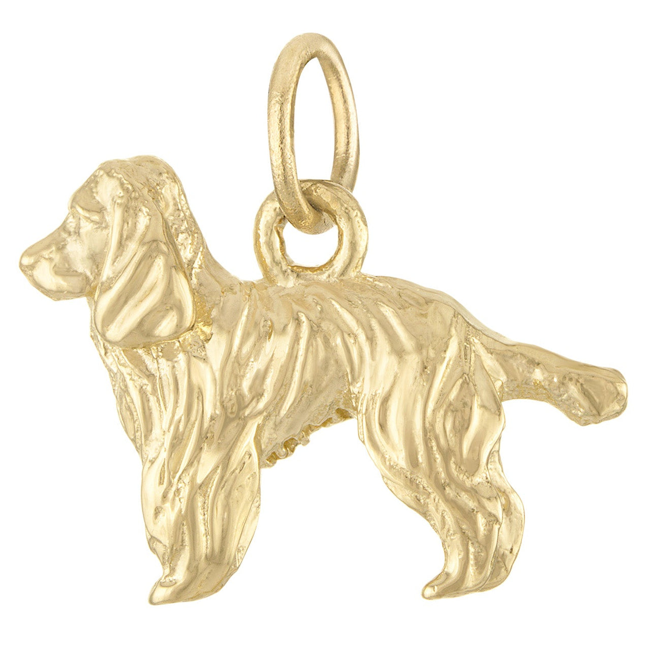 Cocker Spaniel 14K Gold Charm | Charmco | 14k Solid Gold Charms